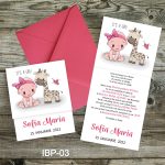 Invitatii botez Girafa - Pliate - IBP-03