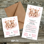 Invitatii botez gemeni Ursuleti - Pliate - IBP-74 - imagine 3