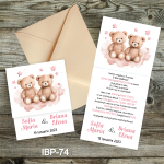 Invitatii botez gemeni Ursuleti - Pliate - IBP-74 - imagine 4