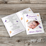 Meniuri botez cu poza - Fluturi - MBF-02