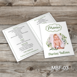 Meniuri botez cu poza - Decoratiuni florale - MBF-03