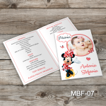 Meniuri botez cu poza - Minnie Mouse - MBF-07