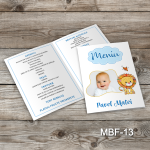 Meniuri botez cu poza - Leu - MBF-13