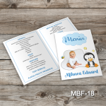 Meniuri botez cu poza - Pinguin - MBF-18