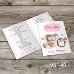 Meniuri botez cu poza - Pinguin - MBF-40