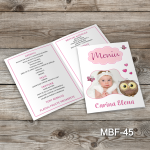 Meniuri botez cu poza - Bufnita - MBF-45