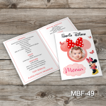 Meniuri botez cu poza - Minnie Mouse - MBF-49