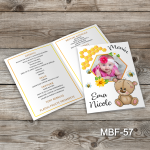 Meniuri botez cu poza - Ursulet - MBF-57