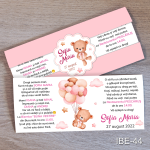 Invitatii botez fetite ursulet