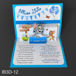 invitatii botez 3D Tom si Jerry