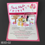 invitatii botez 3D Minnie Mouse