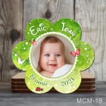 Marturii magnetice botez baieti forma Floare - MCM-19
