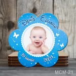 Marturii magnetice botez baieti forma Floare - MCM-21
