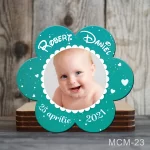 Marturii magnetice botez baieti forma Floare - MCM-23
