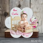 Marturii magnetice botez fete forma Floare - MCM-01
