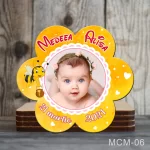 Marturii magnetice botez fete forma Floare - Albinuta - MCM-06