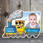 Marturii botez magneti baieti Trenulet - Mickey Mouse - MFT-04