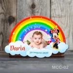 Marturii magnetice botez fetite Curcubeu - Minnie Mouse - MCC-02
