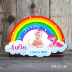Marturii magnetice botez fetite Curcubeu - Ponei Roz - MCC-08