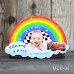 Marturii magnetice botez baieti Curcubeu - Fulger McQueen- MCC-35