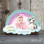 Marturii magnetice botez fetite Curcubeu - Unicorn - MCC-36