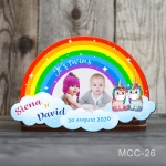 Marturii magnetice botez gemeni Curcubeu - Unicorni - MCC-26