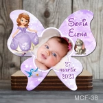Marturii botez fetita - Magneti forma Fluture - Printesa Sofia- MCF-38
