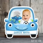 Marturii botez baieti Magneti Masinuta - Strumf - MFM-08