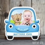 Marturii botez baieti Magneti Masinuta - Ursulet - MFM-23