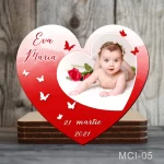 Marturii botez fete Magneti forma Inima - MCI-05