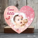 Marturii botez fete Magneti forma Inima - MCI-06