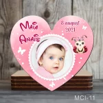 Marturii botez fete Magneti forma Inima - Buburuza - MCI-11
