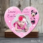 Marturii botez fete Magneti forma Inima - Minnie Mouse - MCI-18