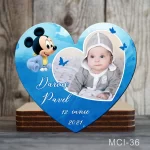 Marturii botez baieti Magneti forma Inima - Mickey Mouse - MCI-36