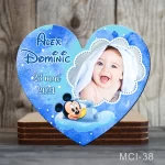 Marturii botez baieti Magneti forma Inima - Mickey Mouse - MCI-38