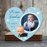 Marturii botez baieti Magneti forma Inima - Baby Boss - MCI-39