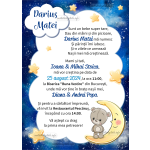 Invitatie digitala botez baieti - Ursulet - IB-93