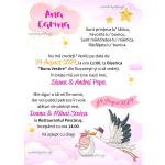 Invitatie digitala botez fetite - Barza - IB-11