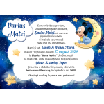 Invitatie digitala botez baieti - Mickey Mouse - IB-102