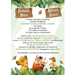 Invitatie digitala botez gemeni baieti - Simba - IB-76