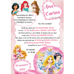 Invitatie digitala botez fetite - Printese Disney - IB-04