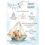 Invitatie digitala botez baieti - Ursulet - IB-97