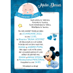 Invitatie digitala botez baieti - Mickey Mouse - IB-51