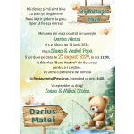 Invitatie digitala botez baieti - Ursulet - IB-86