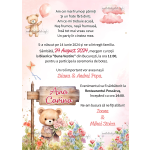 Invitatie digitala botez fetite - Ursulet - IB-14