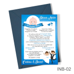 Invitatii nunta si botez 2 in 1 - Simple - INB-02