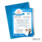 Invitatii nunta si botez 2 in 1 - Simple - INB-02 - imagine 2