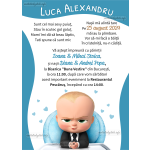 Invitatie digitala botez baieti - Baby Boss - IB-94