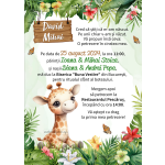 invitatii botez girafa
