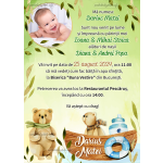 Invitatie digitala botez cu poza - baieti - Ursuleti - IBF-22